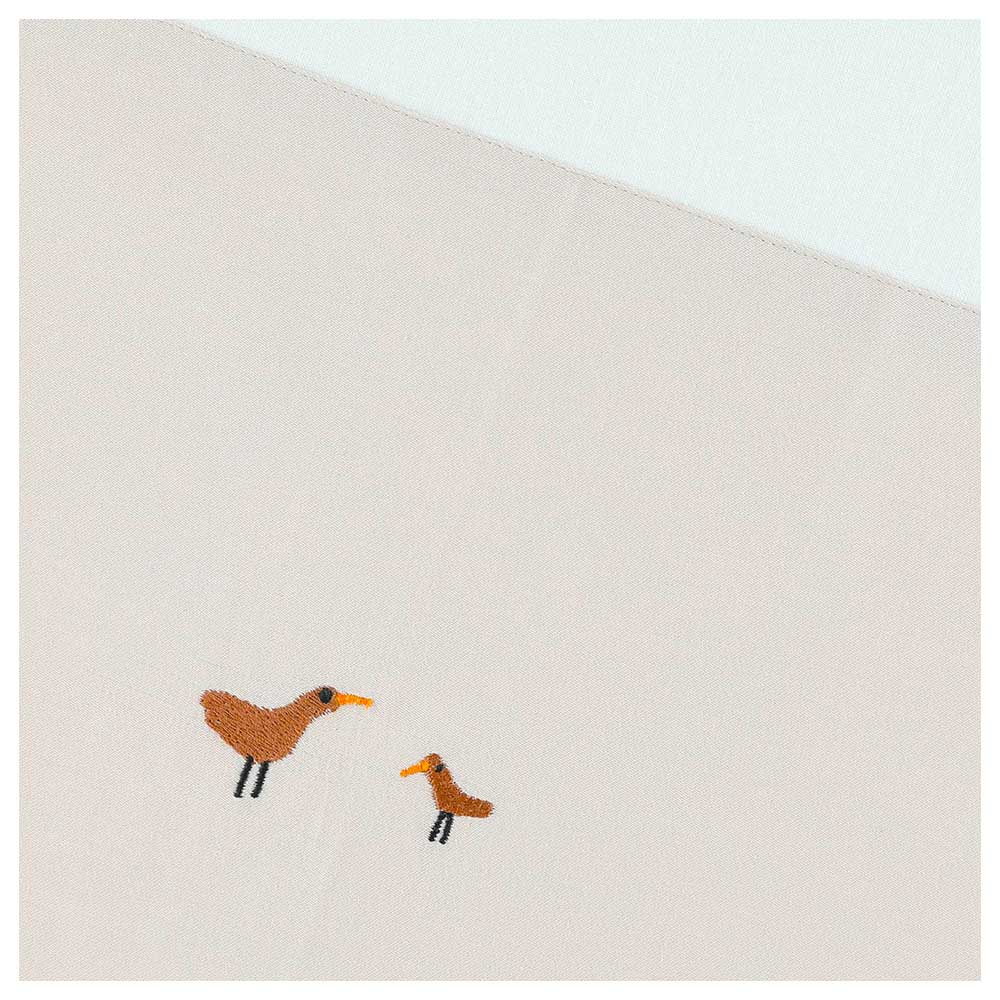 Trixie - Cot Sheet - Babbling Birds - Off-White