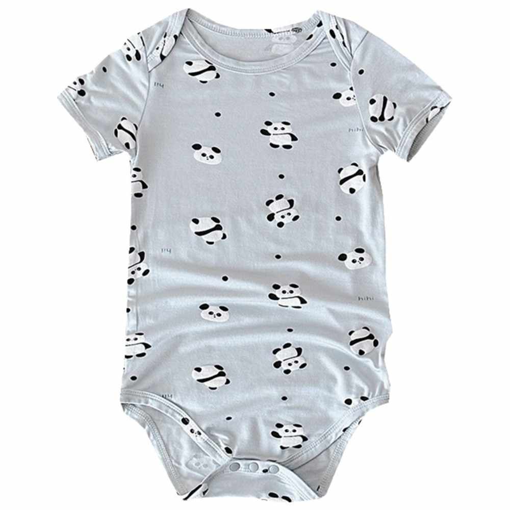 Cherubcare Panda Print Baby Bodysuit - Blue