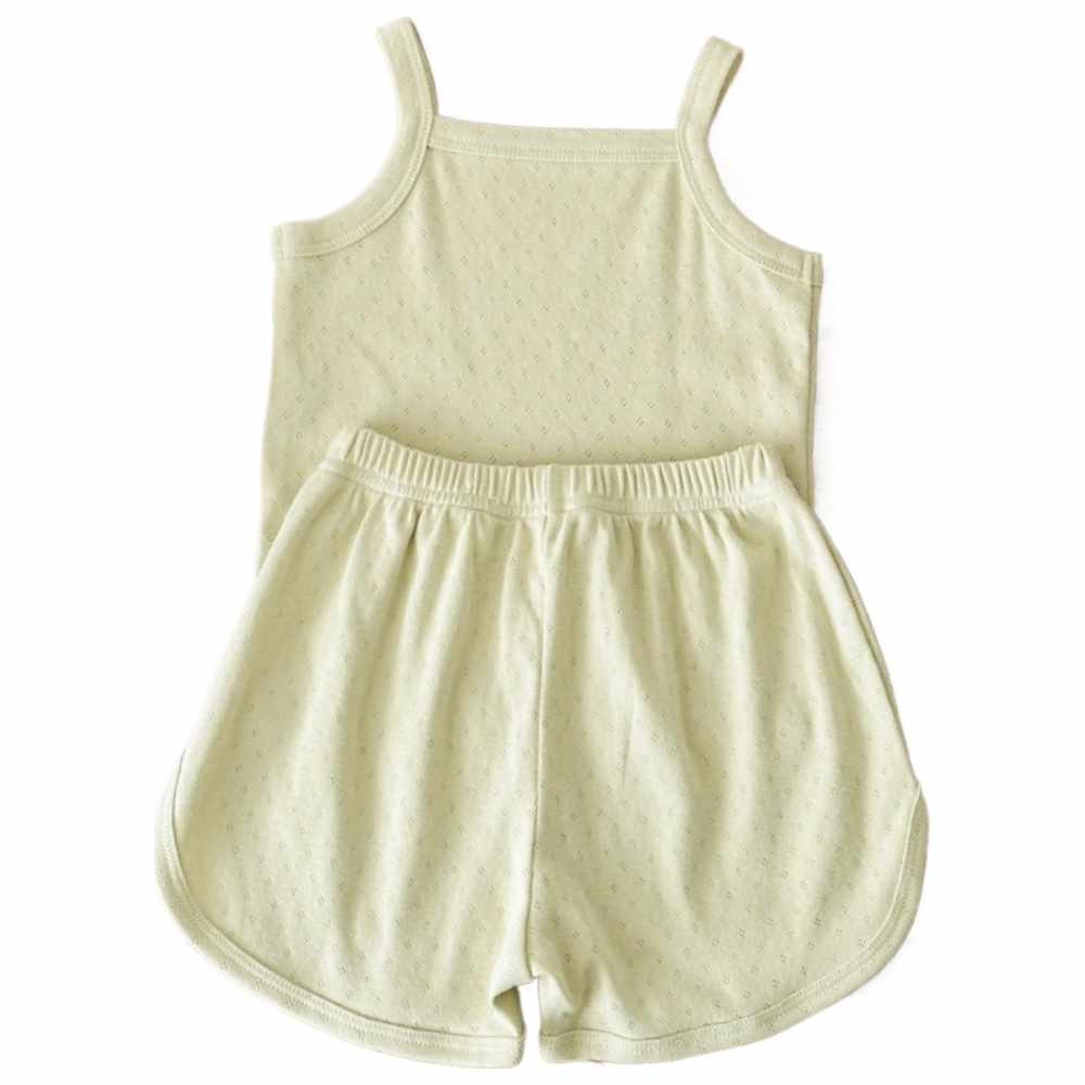 Cherubcare Solid Pyjama Set - Yellow - 2 Pcs