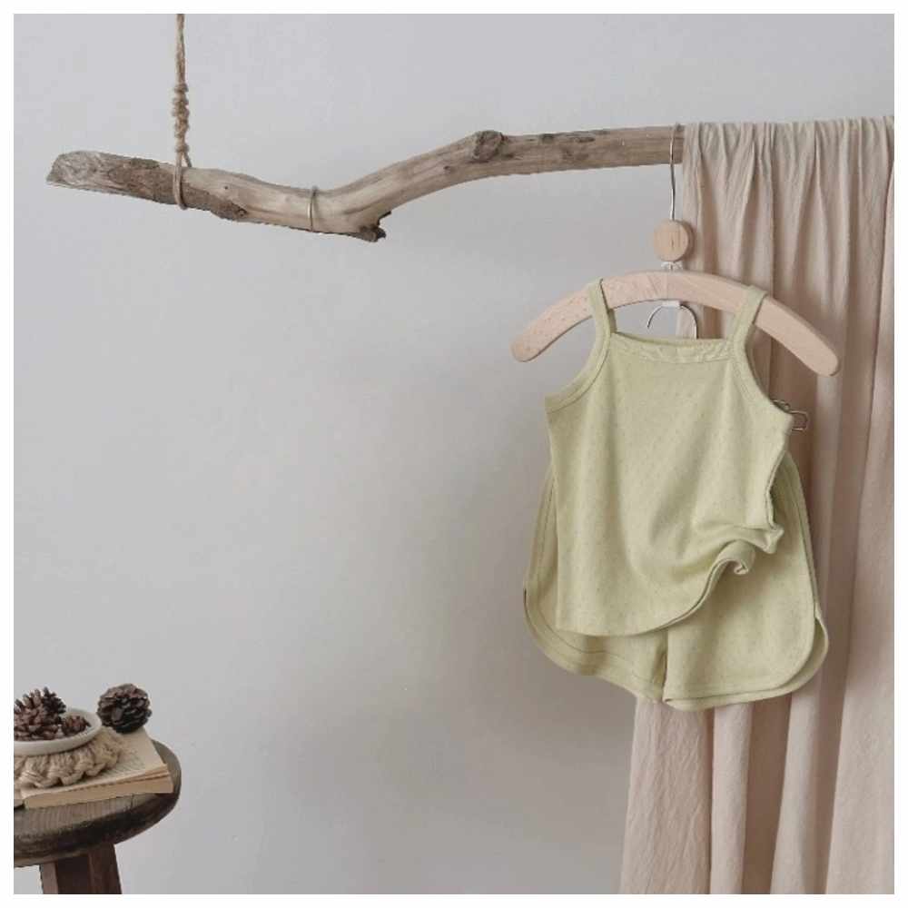 Cherubcare Solid Pyjama Set - Yellow - 2 Pcs