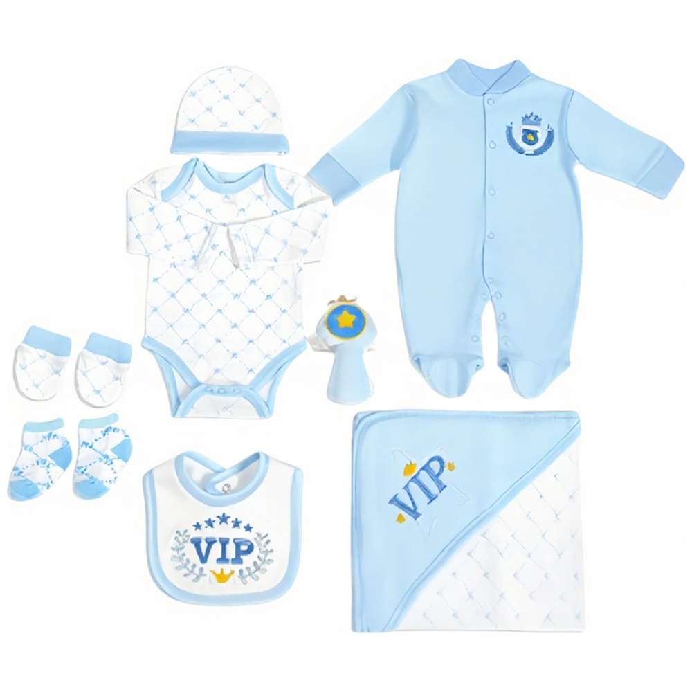 Sunnozy Baby Boy's VIP Matching Set - Blue - 8 Pcs