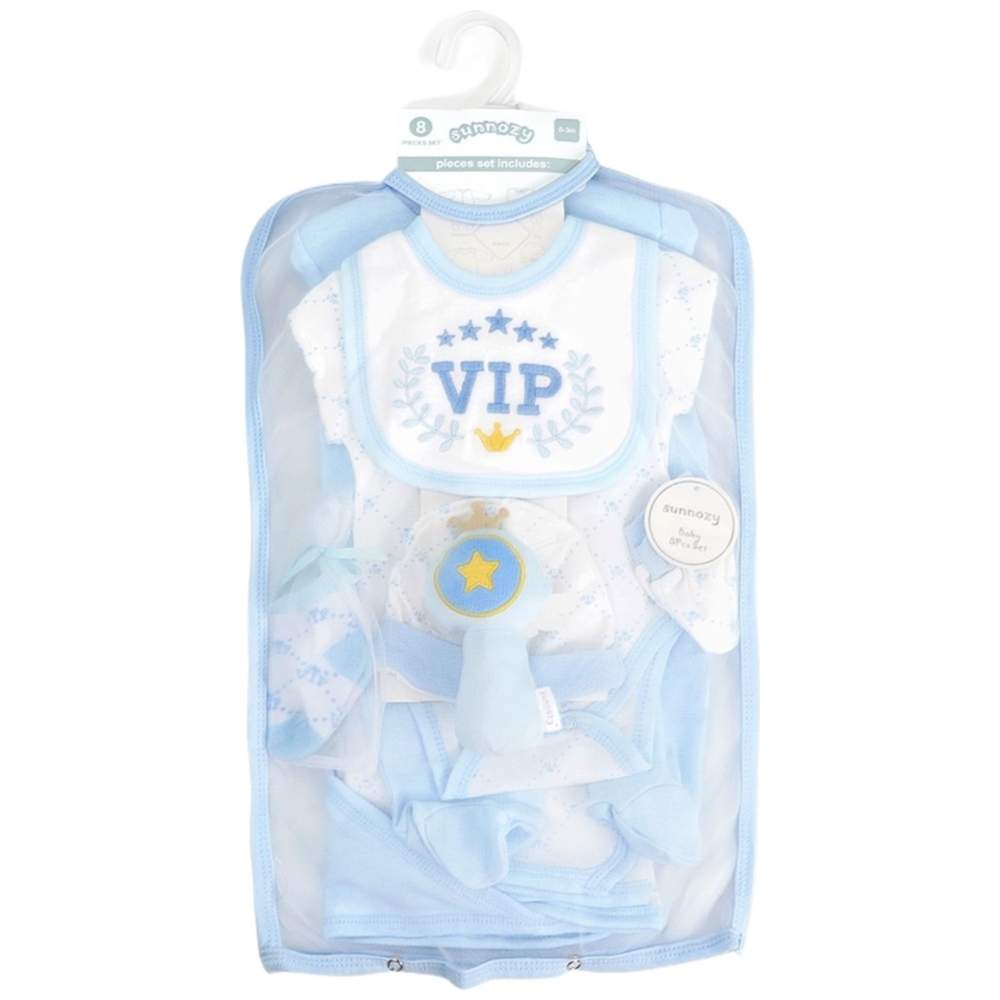 Sunnozy Baby Boy's VIP Matching Set - Blue - 8 Pcs