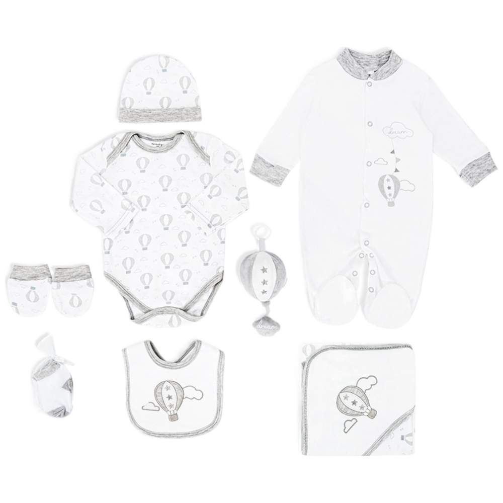 Sunnozy 8pc-set Balloon Print Matching Set - Grey - 8 Pcs