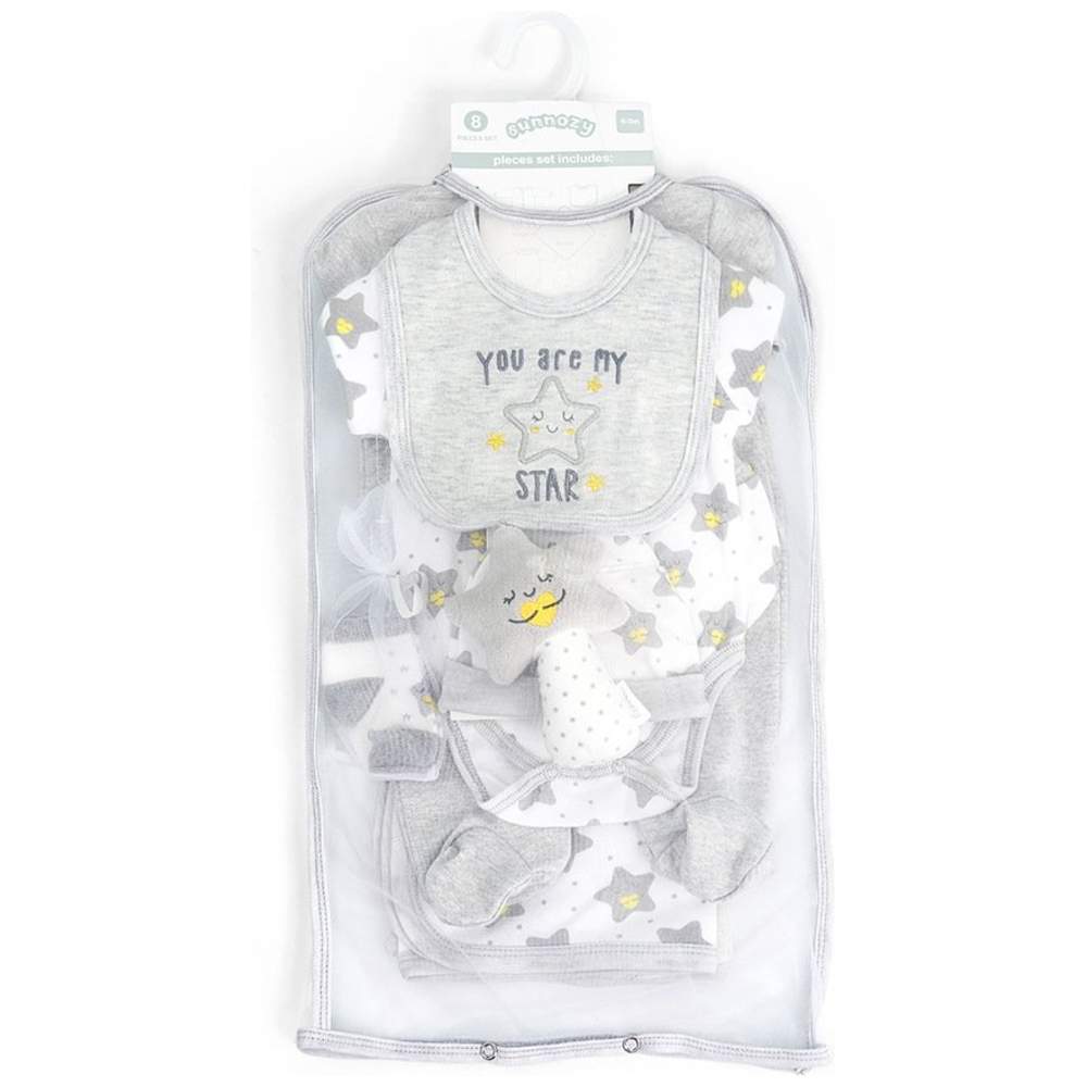 Sunnozy Baby Little Star Matching Set - Grey - 8 Pcs