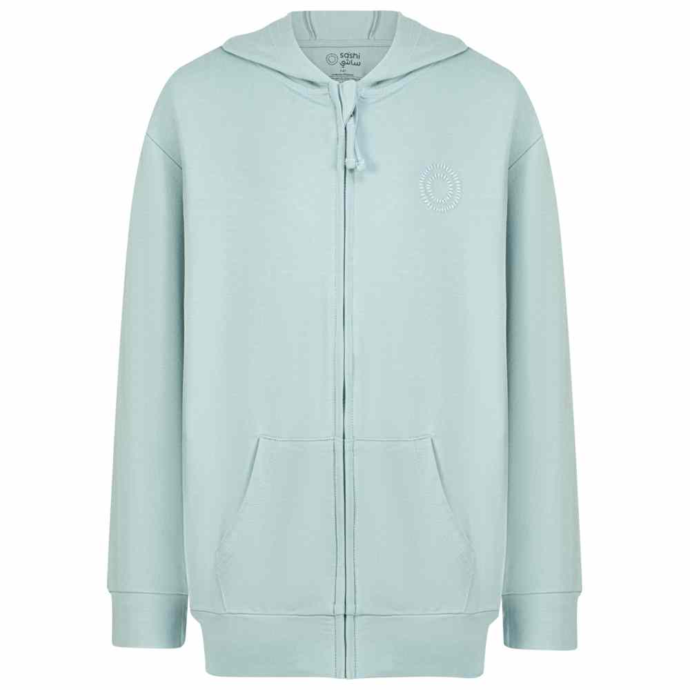 Sashi Kid's Cloud Dream Solid Zip-Up Jacket - Blue
