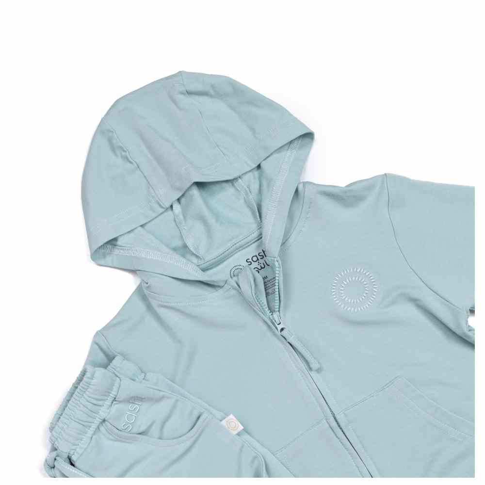 Sashi Kid's Cloud Dream Solid Zip-Up Jacket - Blue