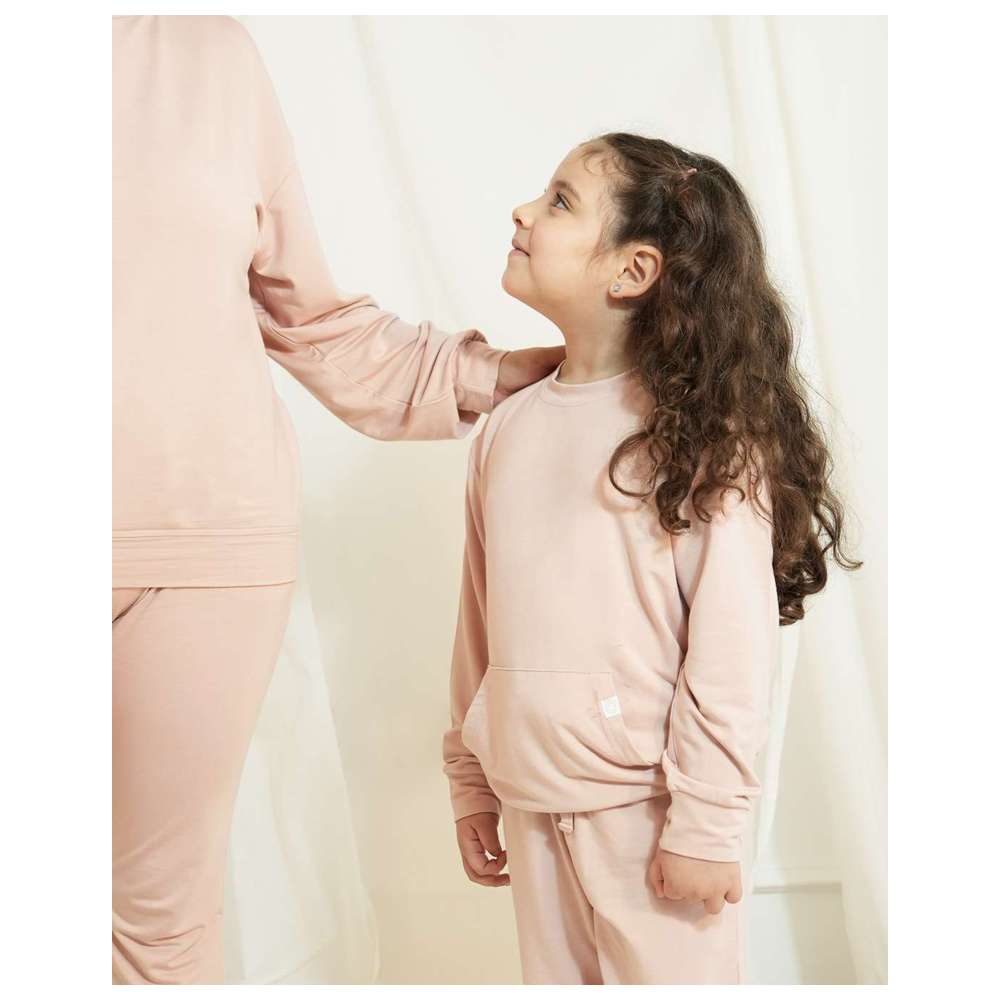 Sashi Girl's Cloud Dream Solid Sweatshirt - Pink