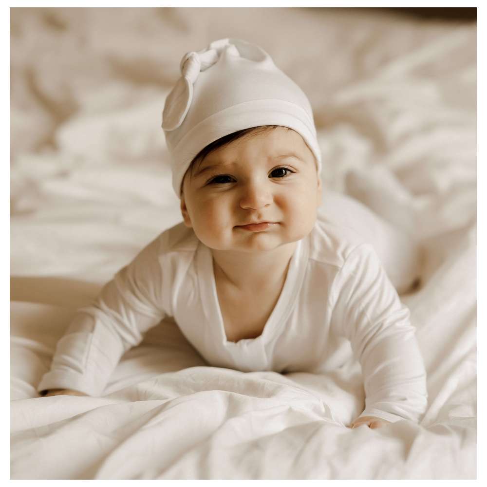 Sashi Baby Beanie Cap - White
