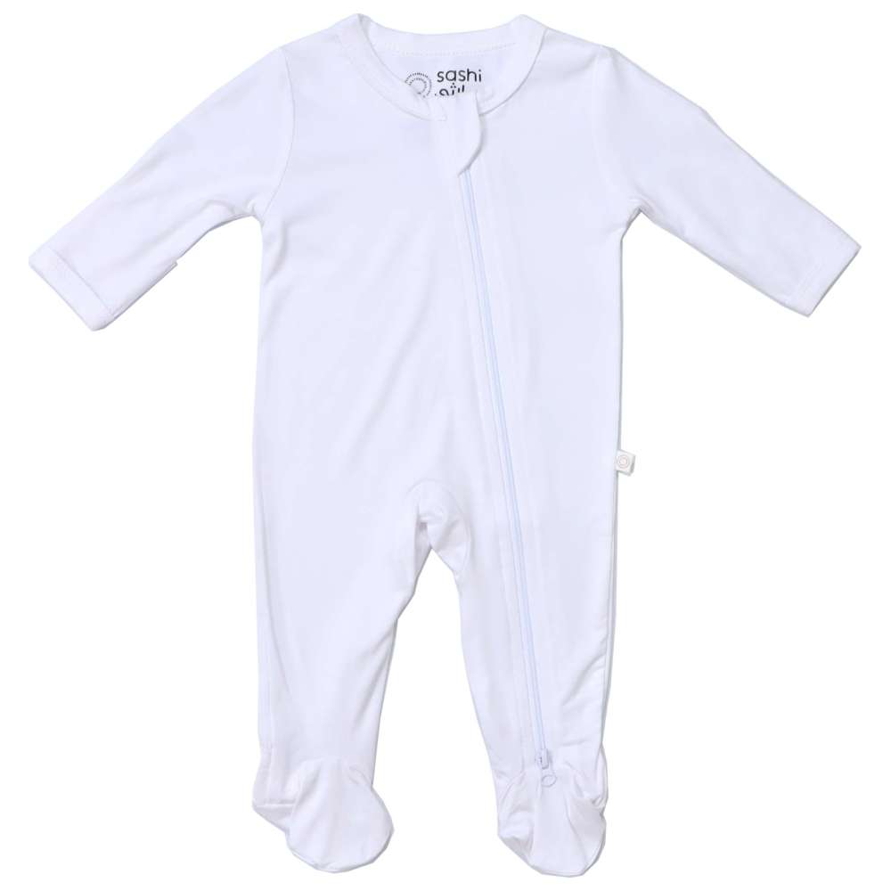 Sashi Baby Comfort Footed Sleepsuit - White