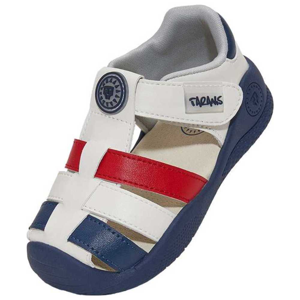 Taranis Toddler's Rubber Velcro Sandals - White/Blue