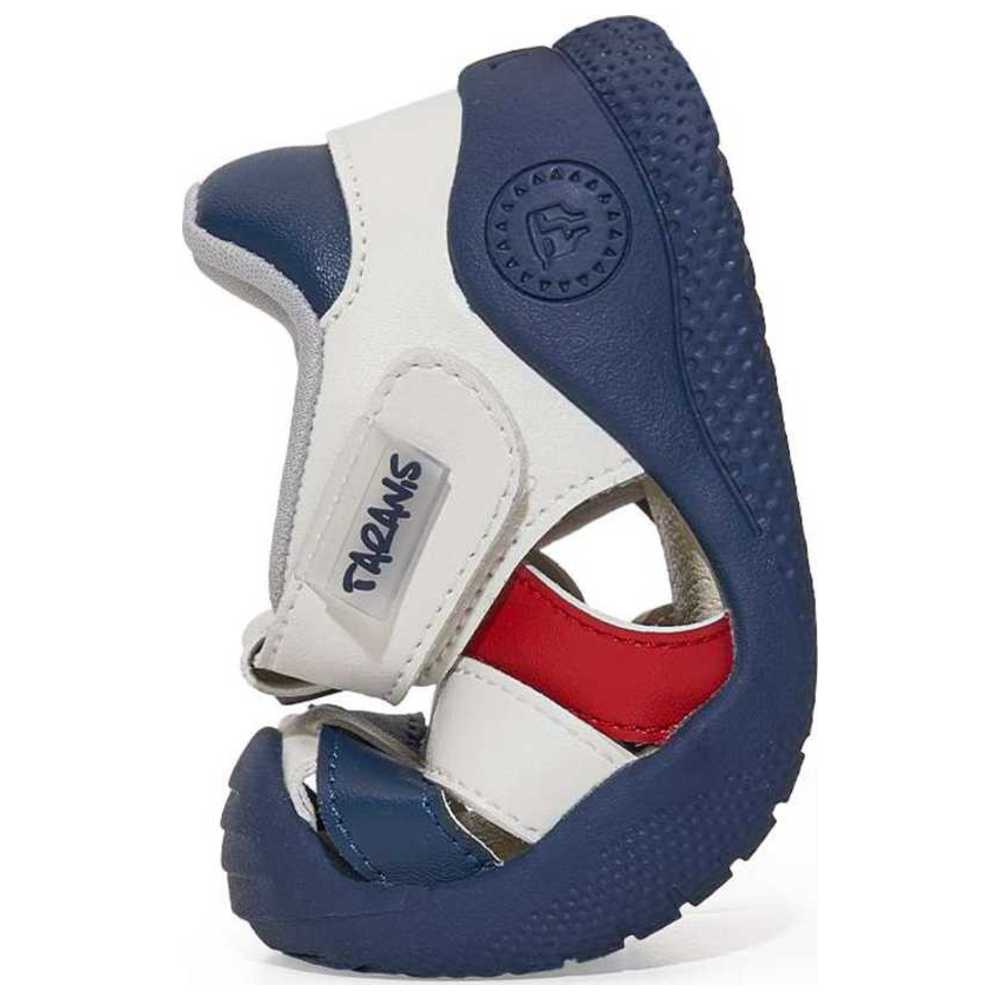 Taranis Toddler's Rubber Velcro Sandals - White/Blue