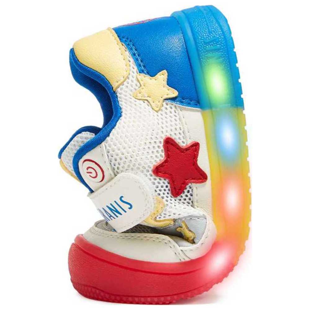 Taranis Toddler's Light Up Velcro Sneakers - Blue/White