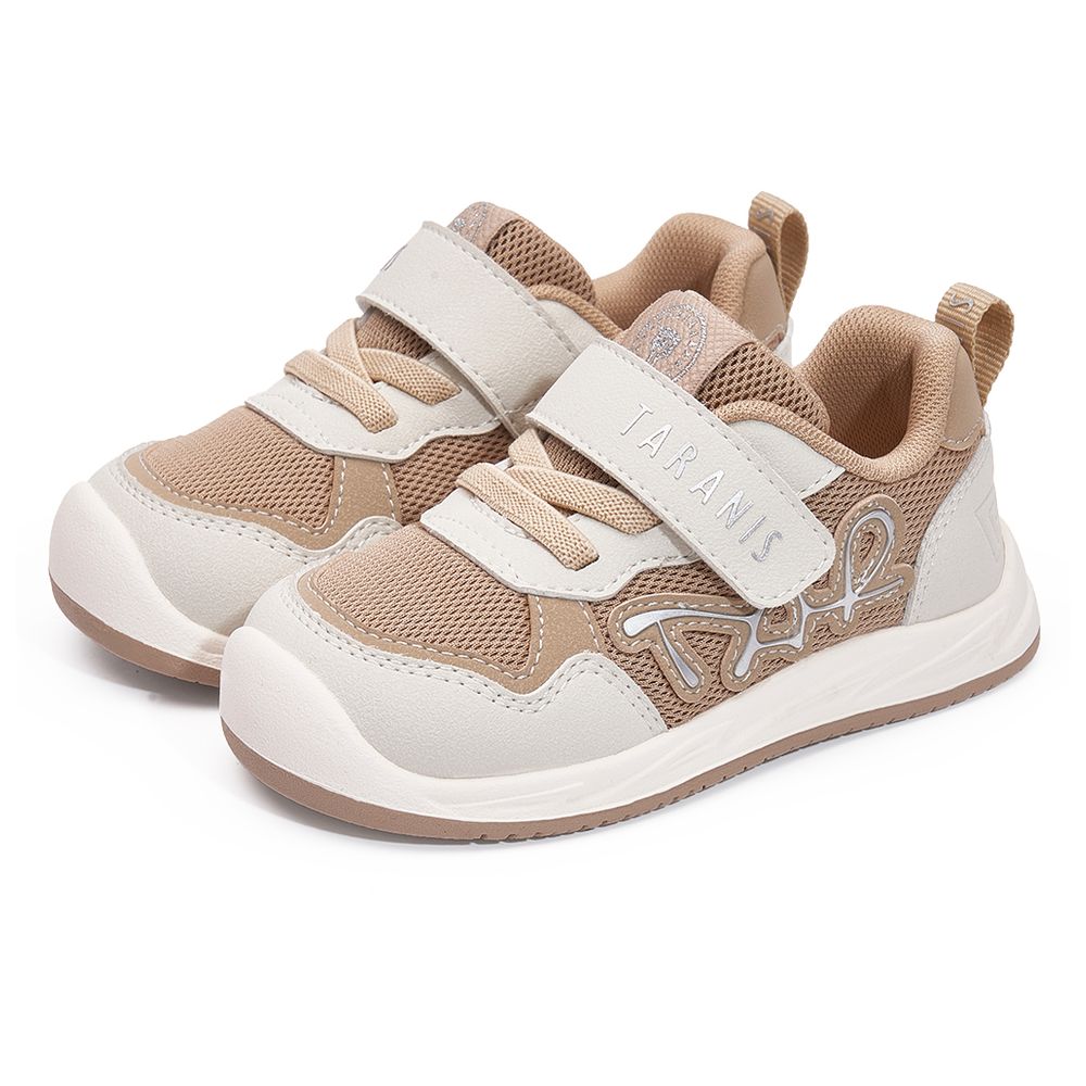 Taranis Kids Fabric & Rubber Sneakers - White/Apricot