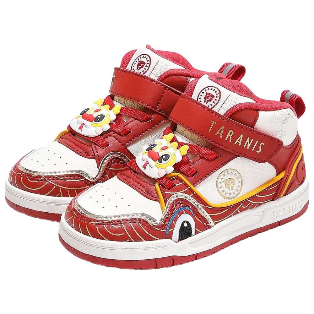 Taranis Toddler's Microfiber Leather Velcro Sneakers - Red/White