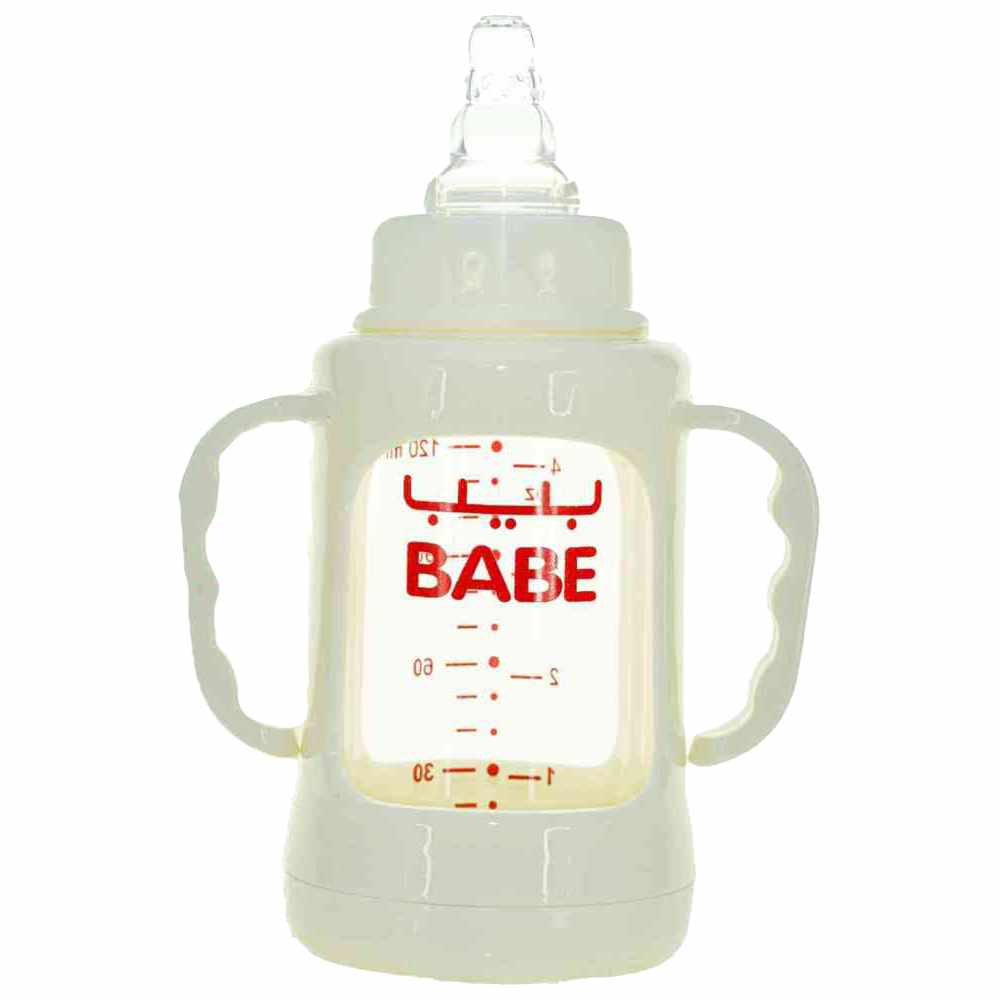 Babe - Glass Baby feeding Bottle - 120 ml