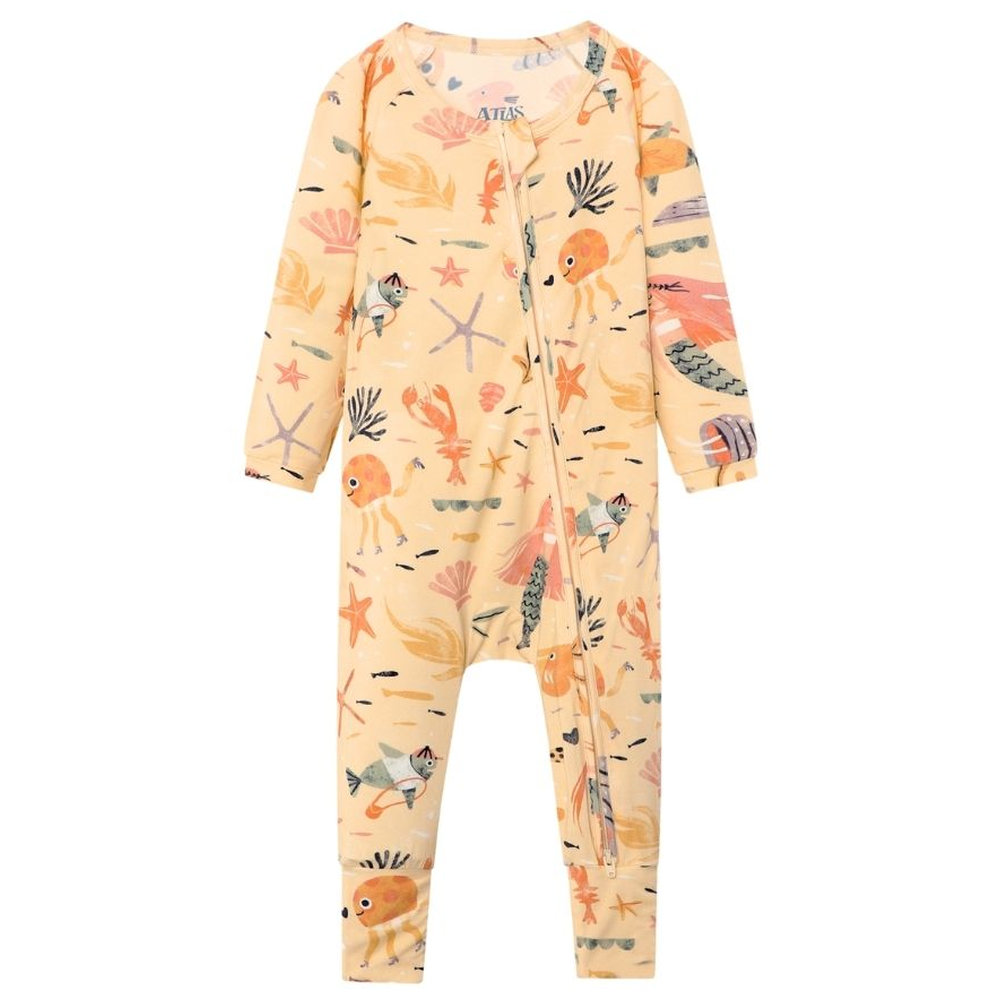 Atlas & Maya Sleepy Time Organic Bamboo Mermaid Love Sleepsuit