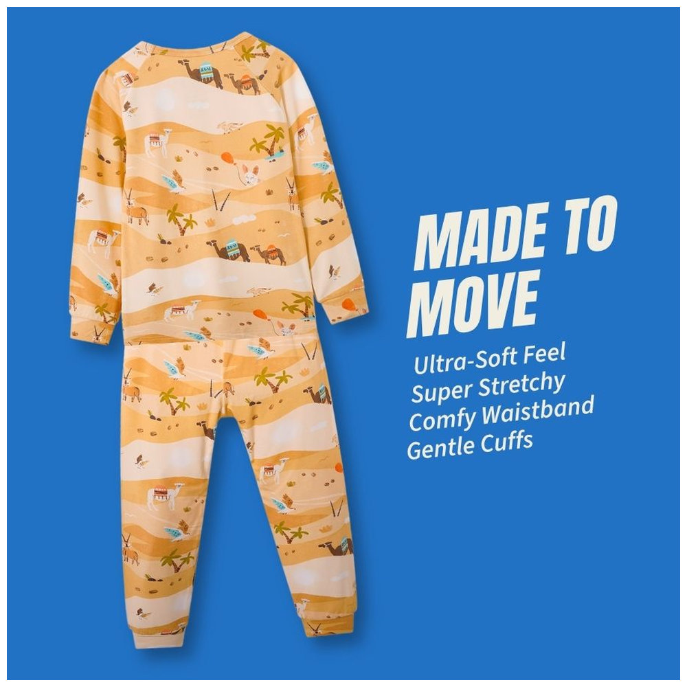 Atlas & Maya Nighty Night Organic Bamboo Pyjama Set Desert Safari - 2 Pcs