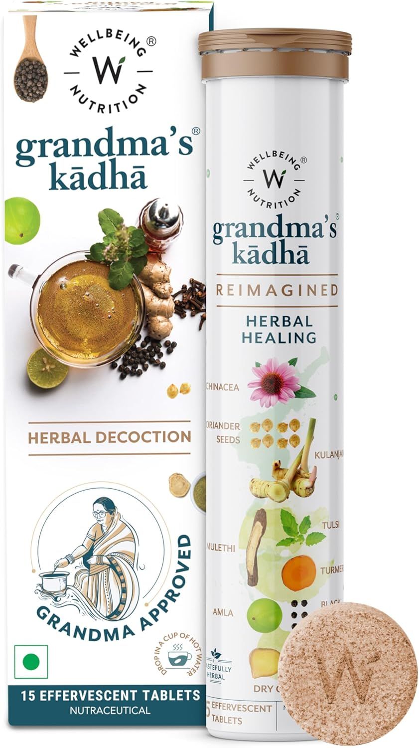 Wellbeing Nutrition - Grandma's Kadha Immunity Booster - 15 Effervescent Tablet