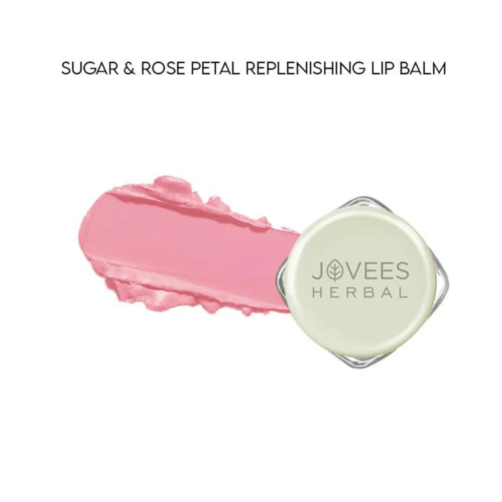 Jovees Herbal - Sugar & Rose Petal Lip Balm - 8 gm