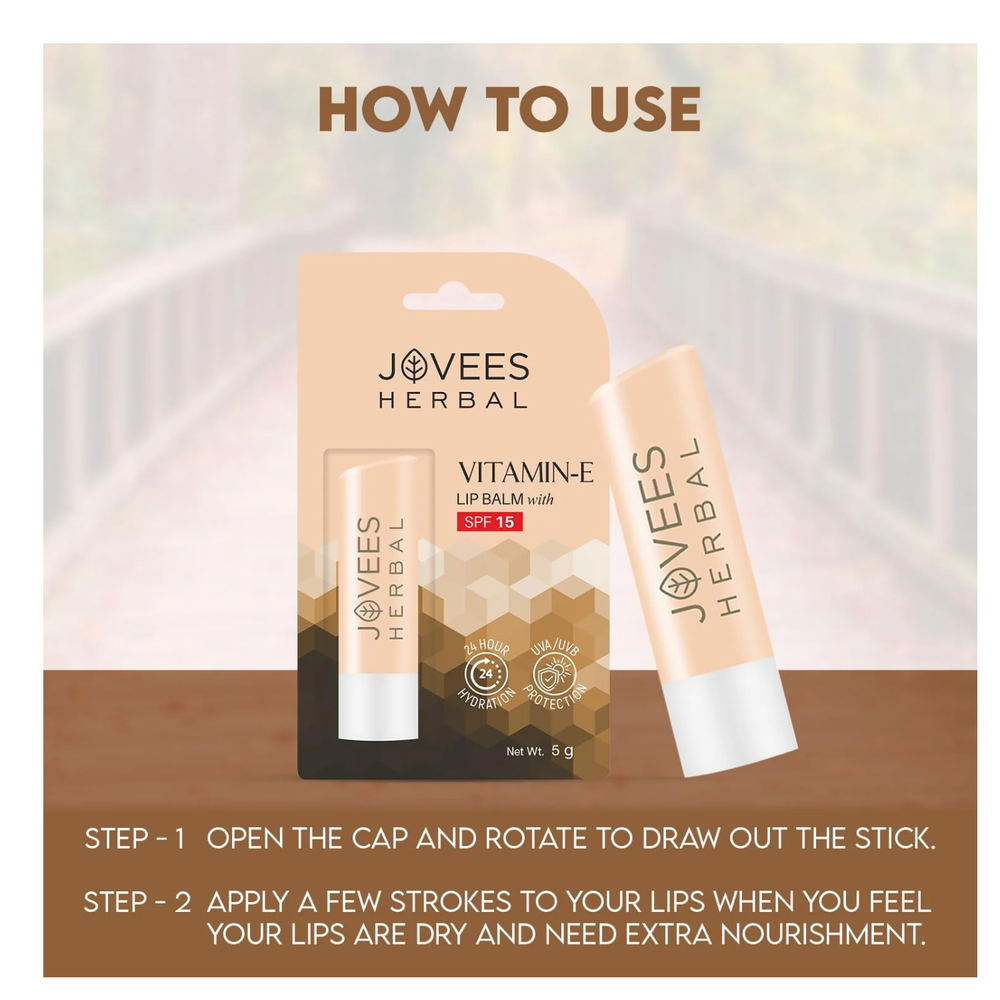 Jovees Herbal - Vitamin E Lip Balm SPF 15 - 5 gm
