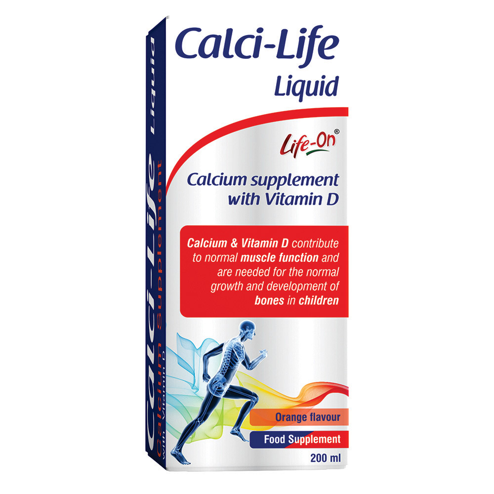 Life On - Calci-Life Liquid - Orange - 200 ml