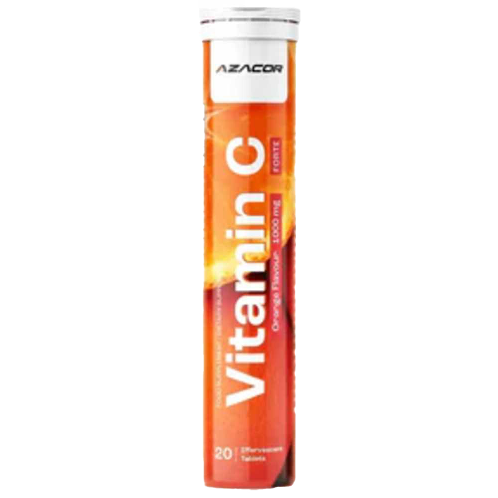 Azacor - Vitamin C Effervescent 1000 mg Tablets - Orange - 20 Pcs