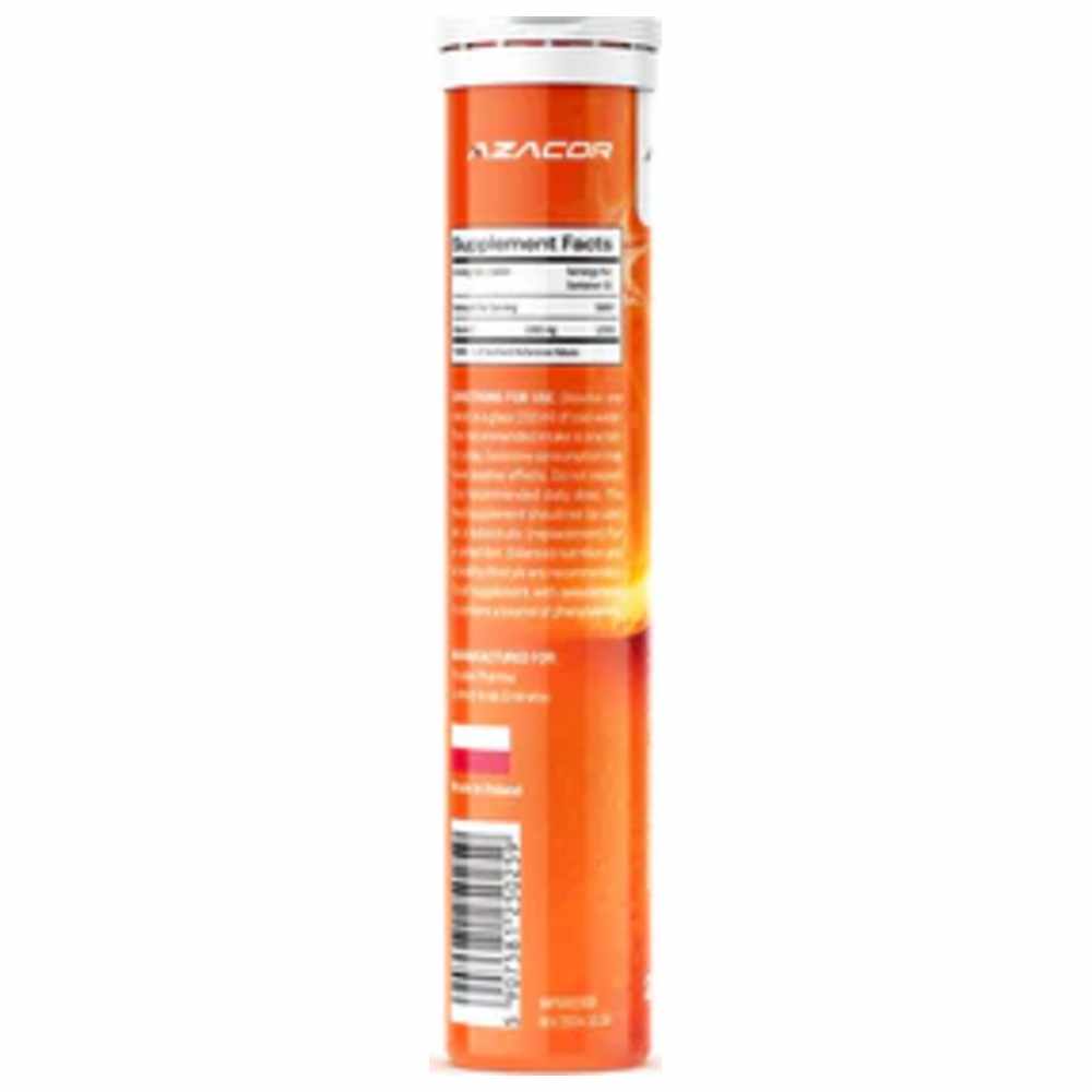 Azacor - Vitamin C Effervescent 1000 mg Tablets - Orange - 20 Pcs