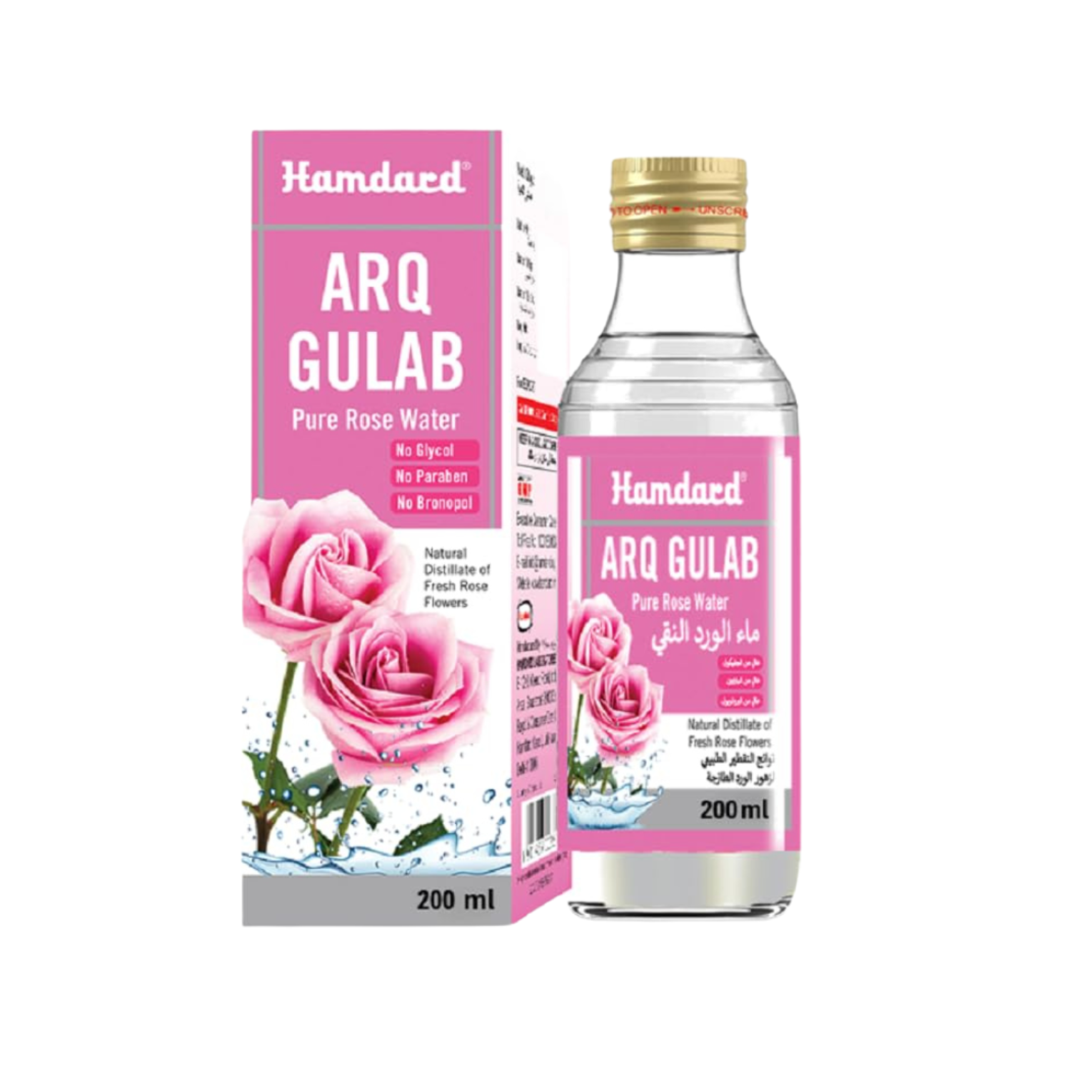 Hamdard - Arq Gulab Pure Rose Water - 200 ml