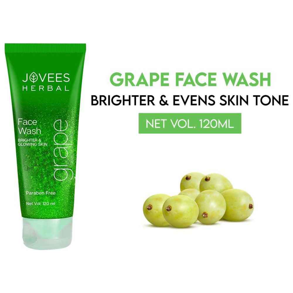 Jovees Herbal - Brighter & Glowing Skin Grape Face Wash - 120 ml