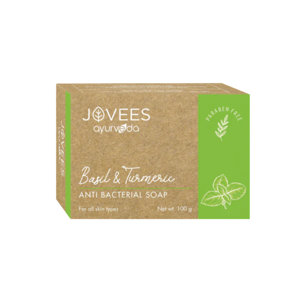 Jovees Herbal - Basil & Turmeric Anti-bacterial Soap - 100 G