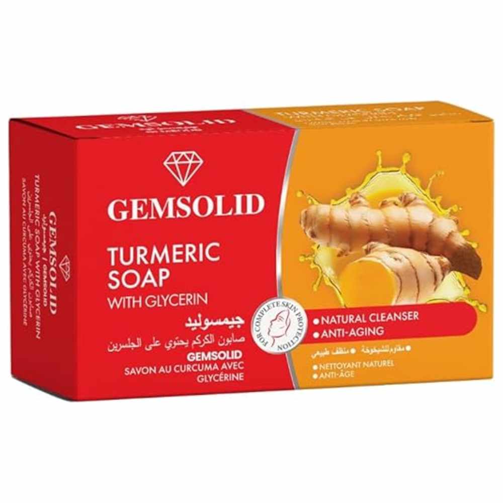 Gemsolid - Turmeric Soap With Glycerin - 125 gm