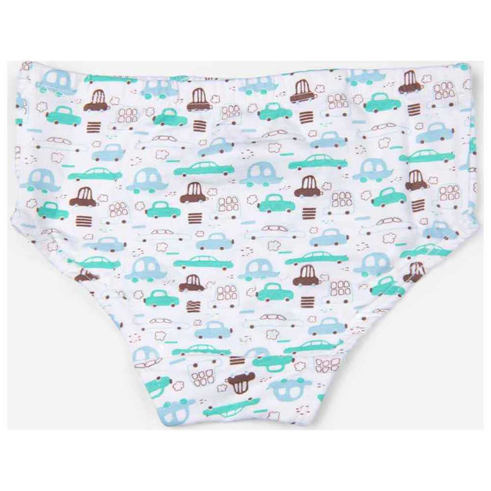 Keebee Boy's Vehicle Print Soft & Comfortable Briefs - Pack of 4