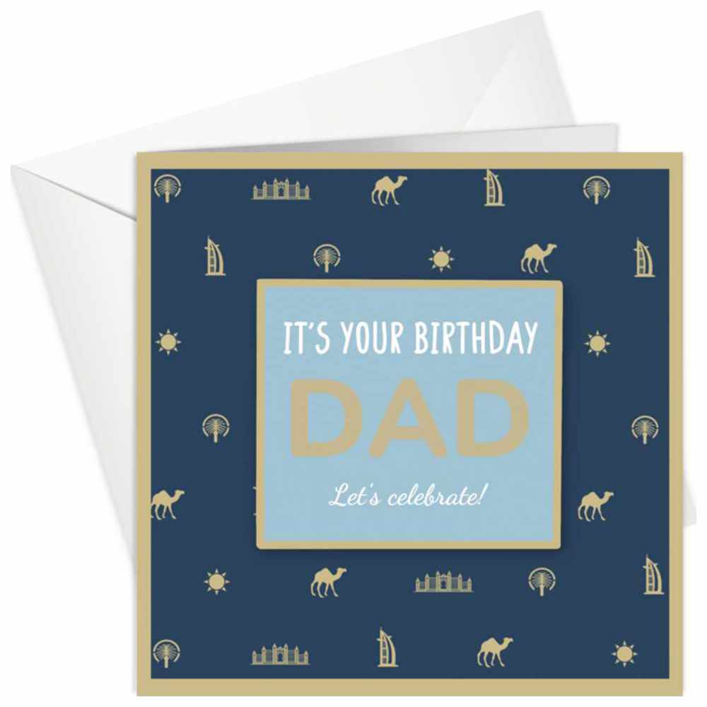 Share The Love - Gold Foil Greeting Card - Happy Birthday - Dad