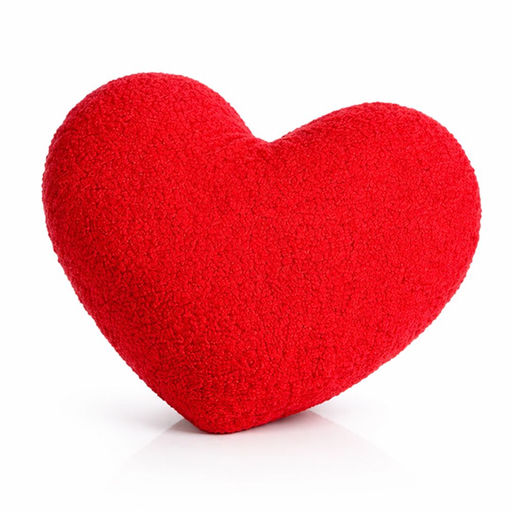 Share the Love - Velvet Plush Heart Cushion - Red
