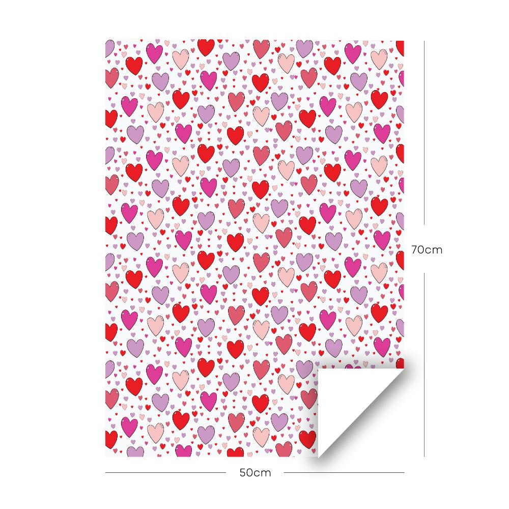 Share The Love - Gift Wrapping Paper Pack - Hearts - 038