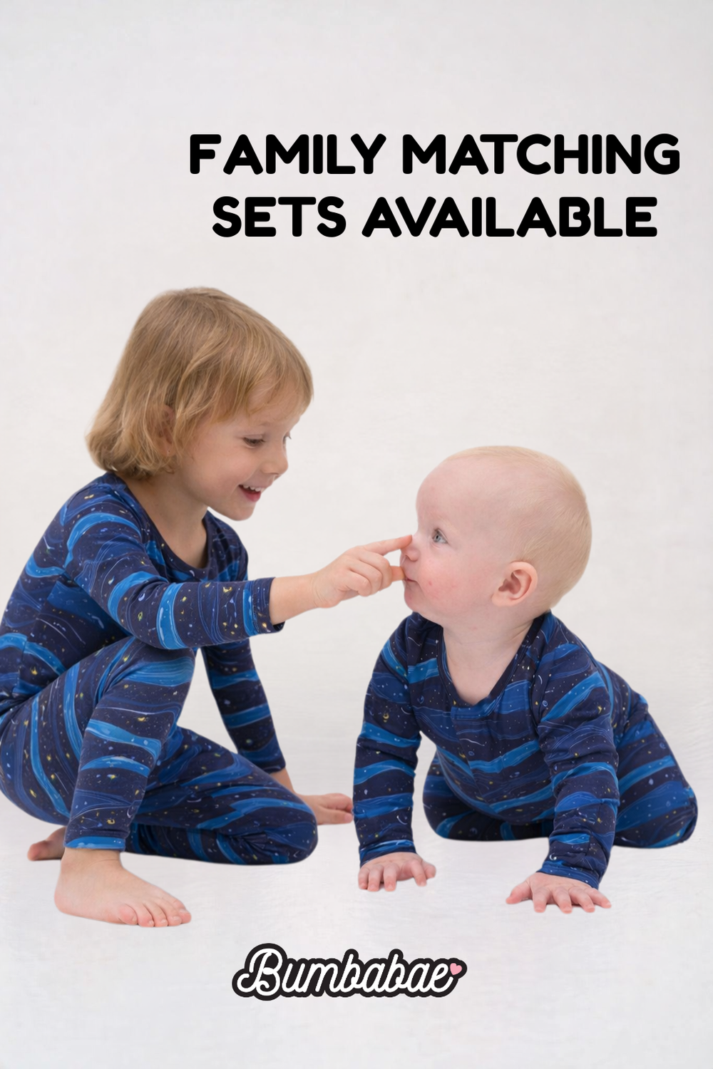 Bumbabae Midnight Waves Pajama Set - Blue - 2 Pcs
