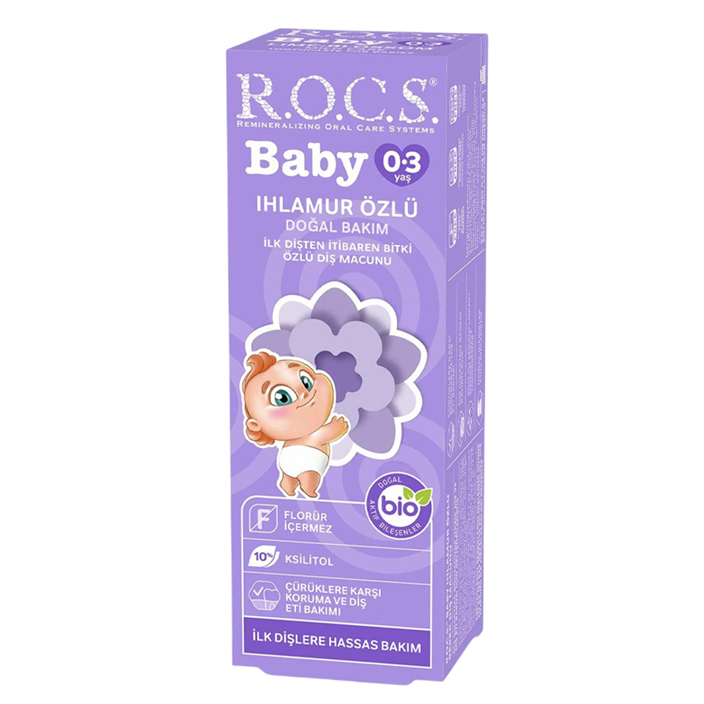 ‏Rocs - Baby Mild Care Toothpaste - Lime-Blossom - 45 gm