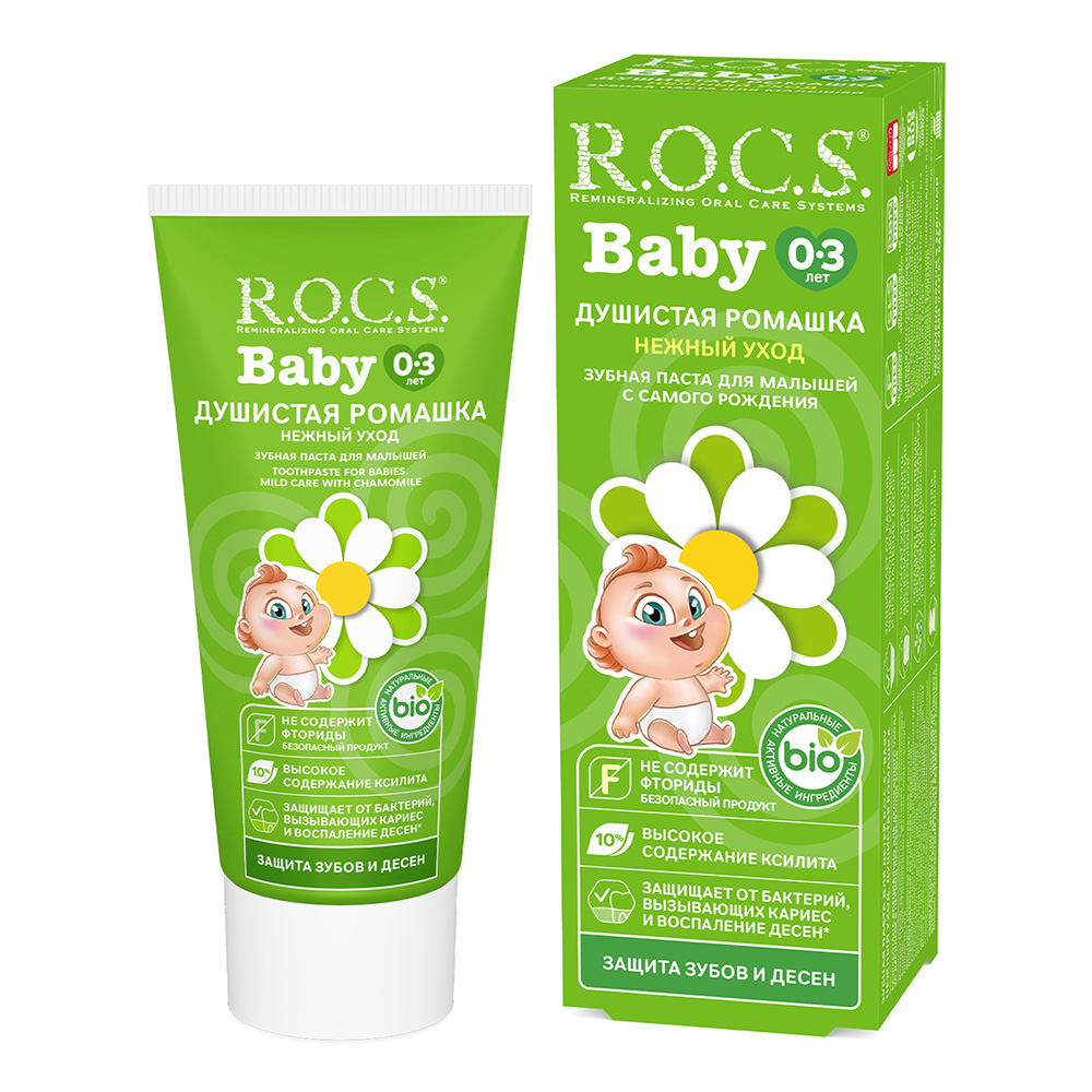 ‏‏Rocs - Baby Toothpaste - Camomile - 45 gm