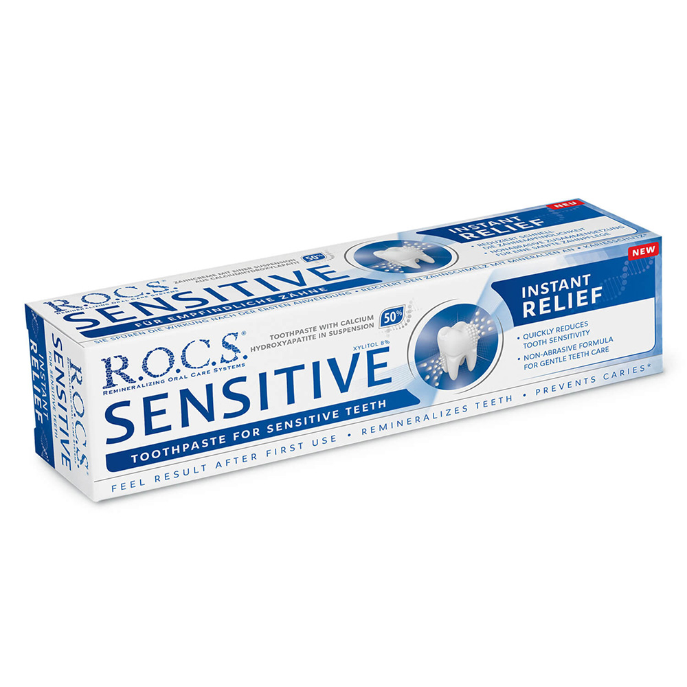 ‏Rocs - Sensitive Instant Relief Toothpaste - 94 gm