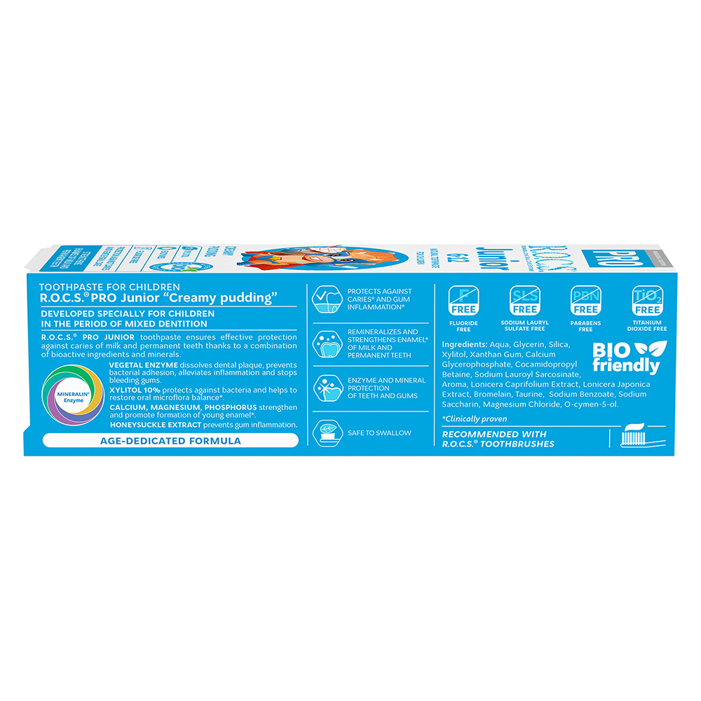 Rocs - Pro Junior Toothpaste - Creamy Pudding - 74 gm