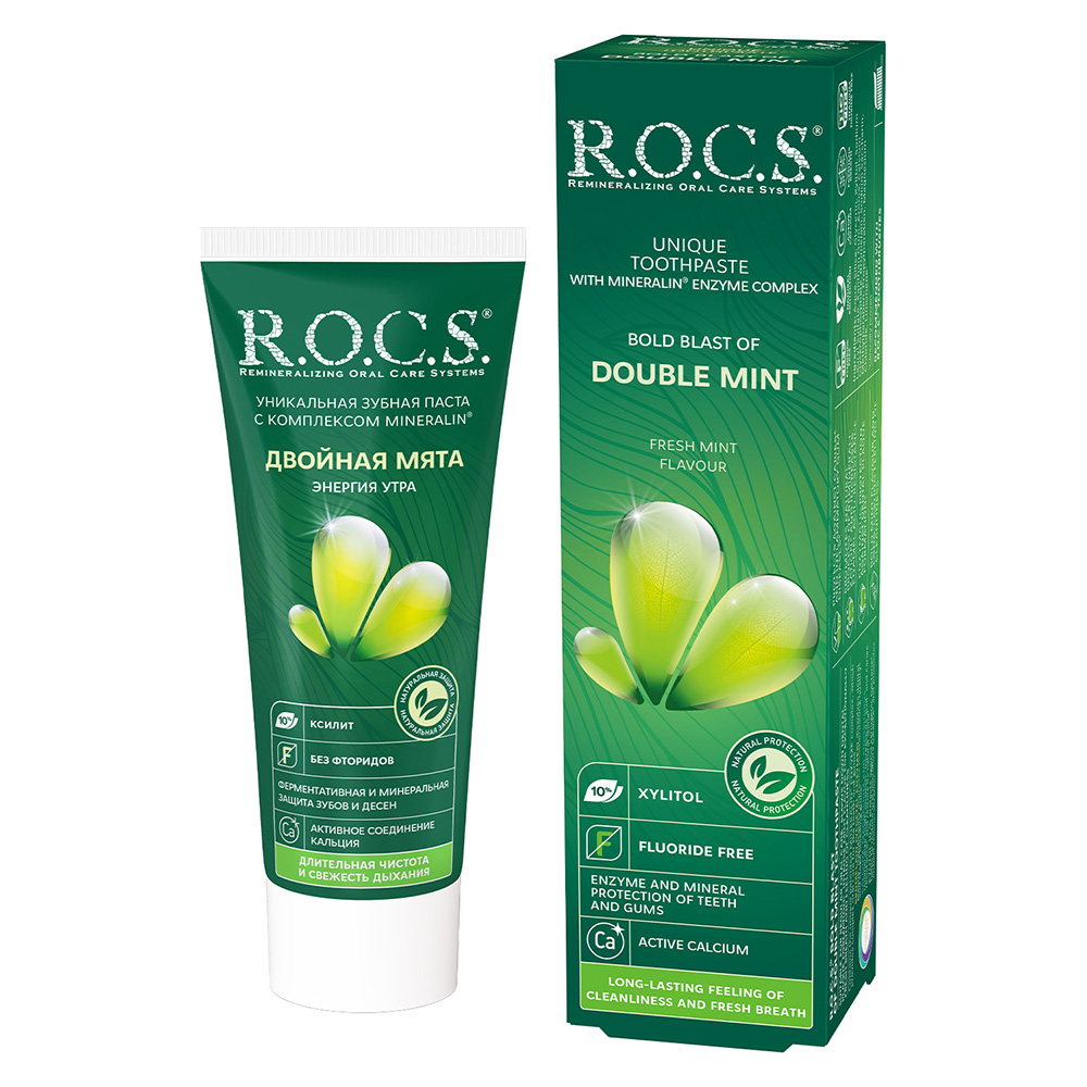 Rocs - Bold Blast Of Double Mint Toothpaste - 74 gm