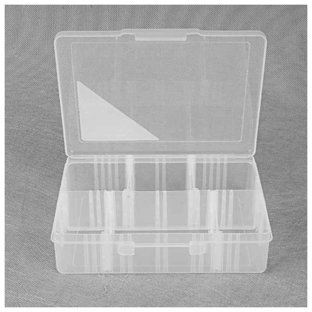 Tactix - 6 Compartment Organizer Storage Box - Clear