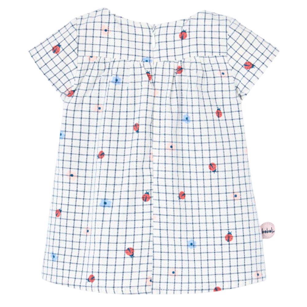 Boboli Baby Girl's Short Sleeves Checkered Poplin Dress with Bloomers - 2 Pcs