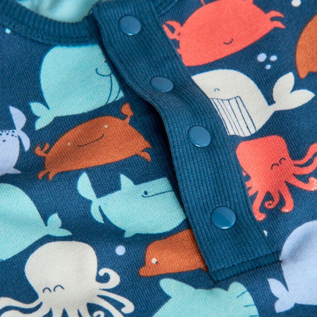 Boboli Baby Boy's Printed Knitted Romper - Blue