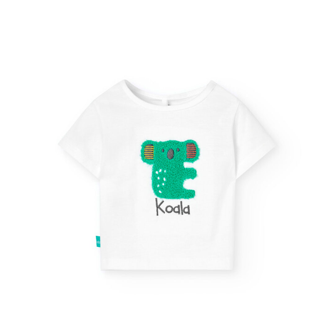 Boboli Baby Boy's Koala Printed T-Shirt & Shorts - White - 2 Pcs