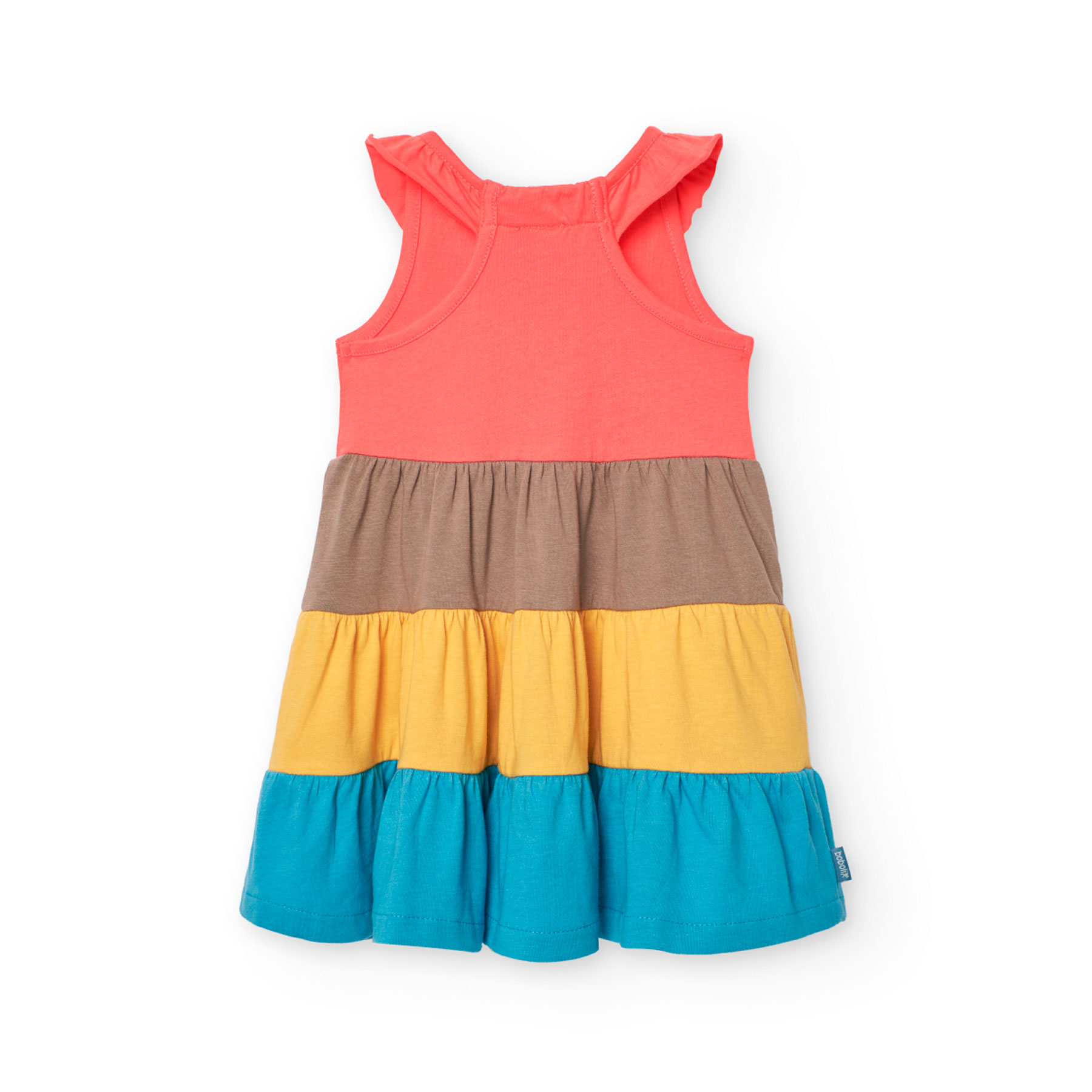 Boboli Girl's Knitted Dress with Ruffles - Red