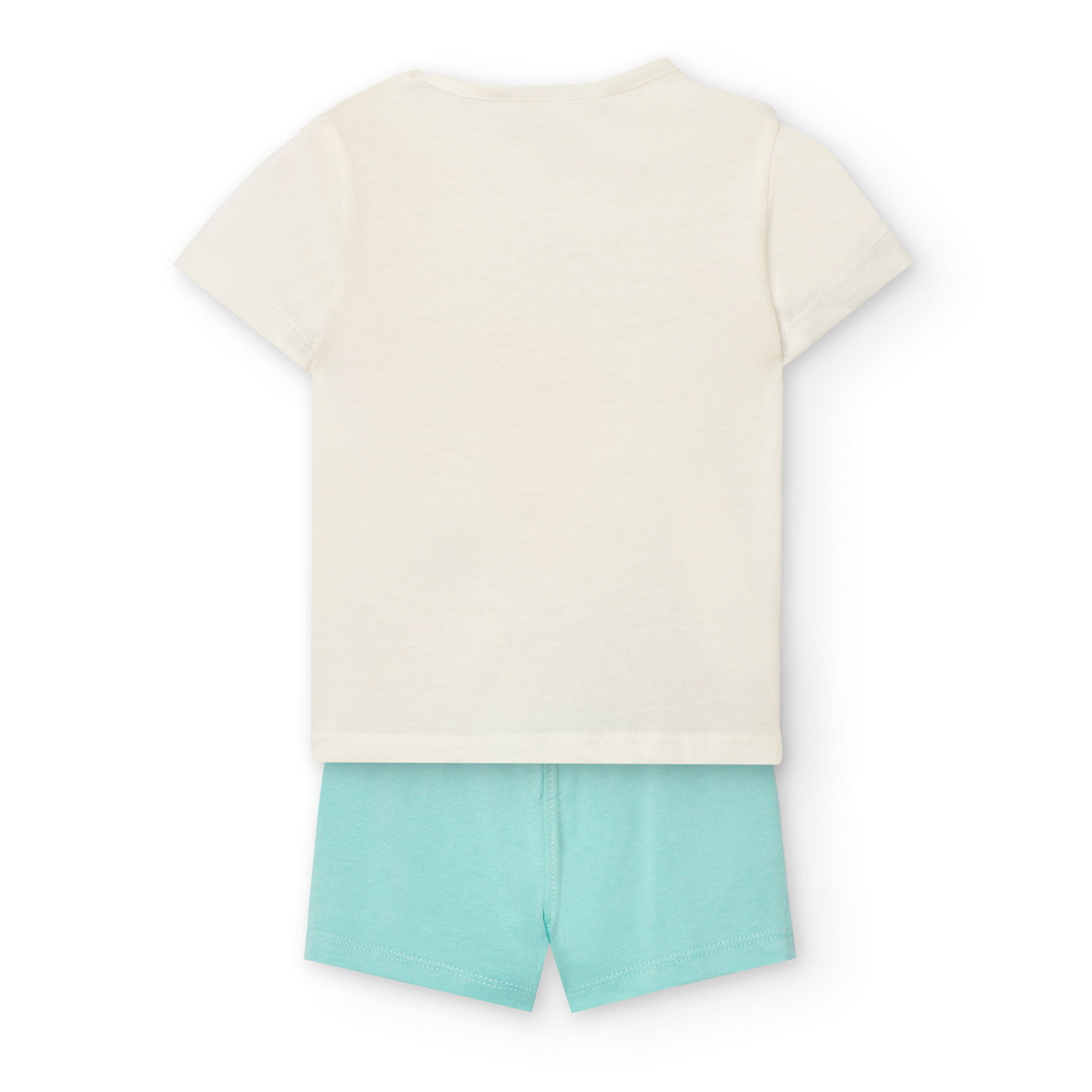 Boboli Girl's Printed Knitted Top & Shorts - White - 2 Pcs
