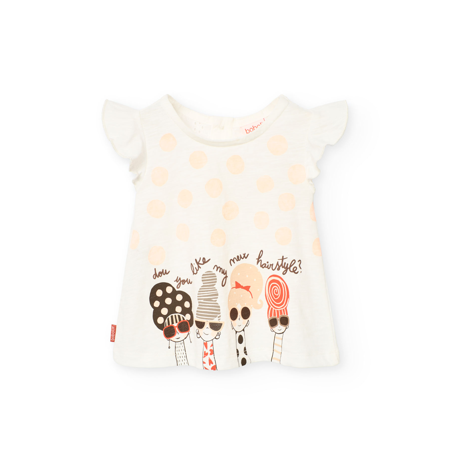 Boboli Girl's Printed Knitted T-Shirt - White