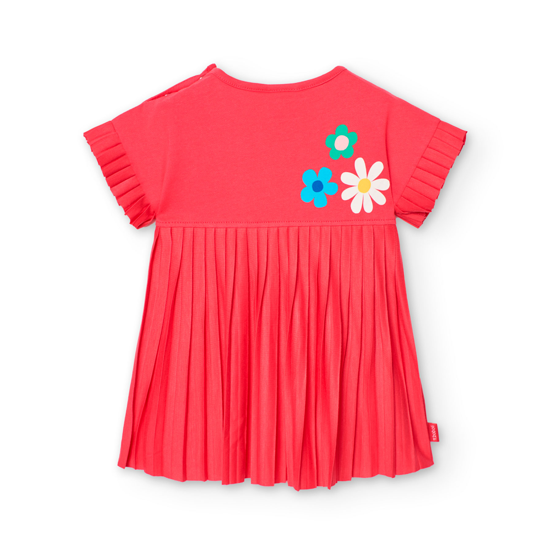 Boboli Girl's Floral Knitted Dress - Red
