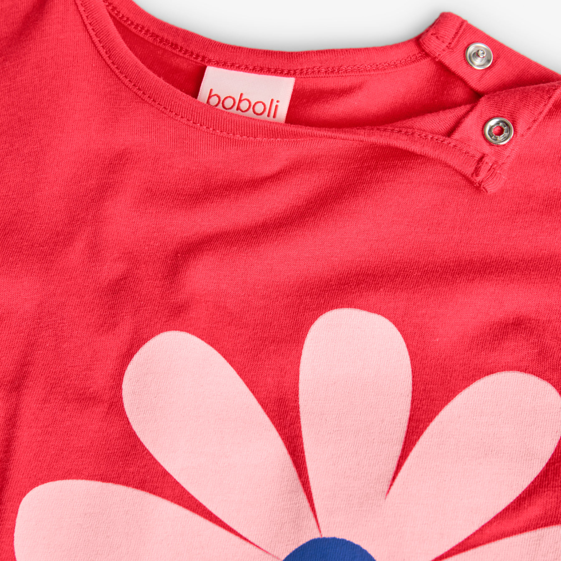 Boboli Girl's Floral Knitted Dress - Red